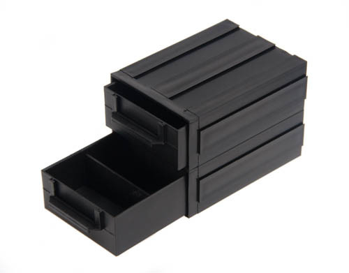 Черная пластиковая анти- статическая коробка ящика ESD IC компонентная
