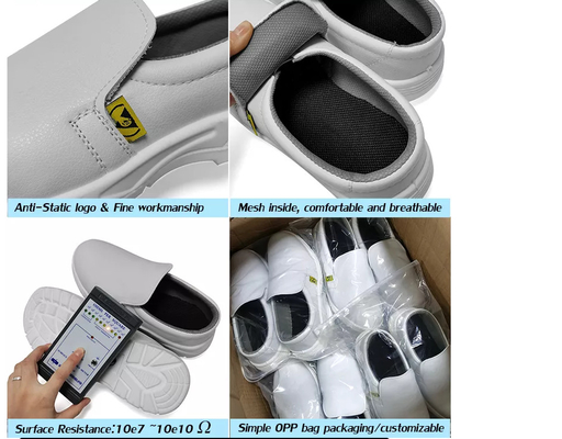 Пальца ноги ботинок ESD чистой комнаты ботинок безопасности анти- статического стального Breathable