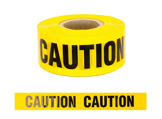 ЭСД ПВХ / ПЭ антистатическая клейкая предупреждающая лента с желтым цветом и черной краской