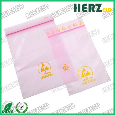 Материал ЭСД фильма ПЭ защищая сумки, розовый ЭСД кладет толщину в мешки 0.075мм
