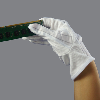 Вспотейте PVC ESD Absorbency поставил точки анти- статические перчатки руки