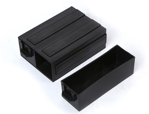 Черный пластиковый тип коробка ящика ящика компонентного хранения ESD противостатическая