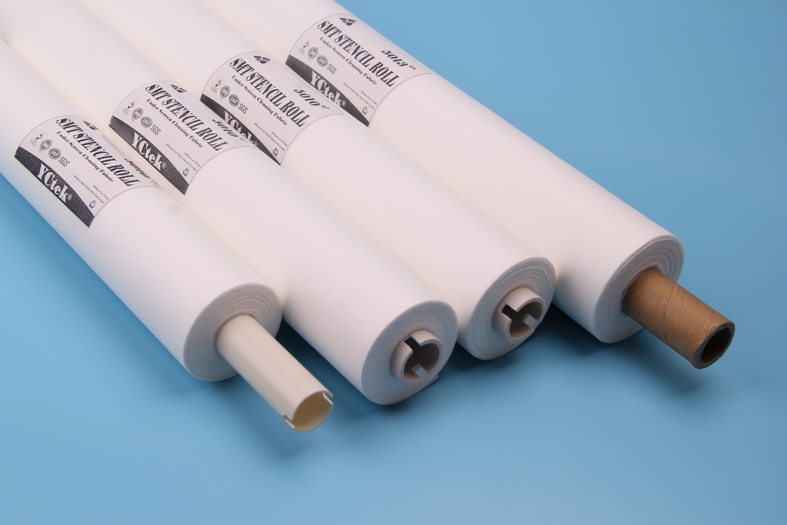 Cleanroom Plastic Core Woodpulp 56gsm Nonwoven SMT Stencil Wiper Rolls
