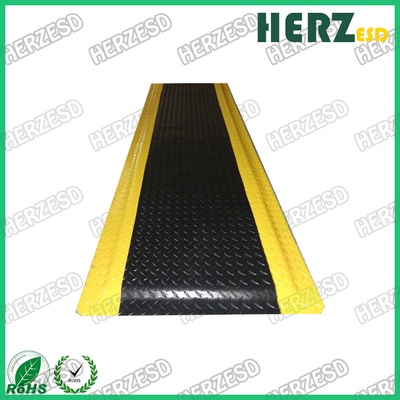 Антиутомляющий коврик Желтый и черный ESD резиновый коврик с PVC / EPDM пеной / резиновым материалом