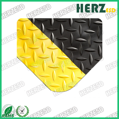 Антиутомляющий коврик Желтый и черный ESD резиновый коврик с PVC / EPDM пеной / резиновым материалом