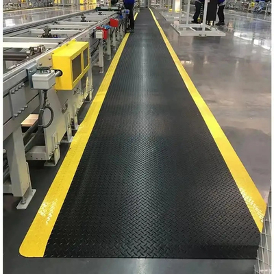 Промышленный желтый черный антистатический стоячий пол ESD антиутомляющий коврик для рабочих на фабрике