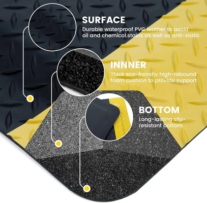Желтый и черный ESD каучук с PVC / EPDM пены / каучук
