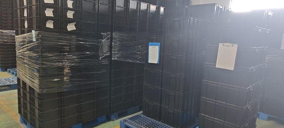 400x300 мм Хранилищный контейнер Складируемый ESD Промышленный пластиковый контейнер для хранения Коробка проводящий ящик