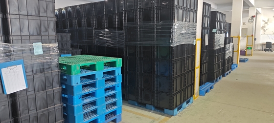 400x300 мм Хранилищный контейнер Складируемый ESD Промышленный пластиковый контейнер для хранения Коробка проводящий ящик
