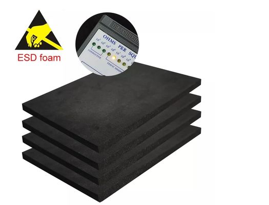 Black ESD Foam with Volume Resistivity 10e3-10e6 Ω.cm and 10e6-10e9 Ω.cm for Electronics Packing