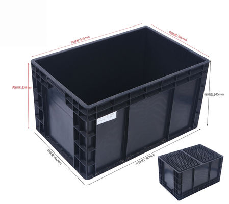 600*400*280mm Injection ESD Bin Box Antistatic Plastic Bins Turnover Box