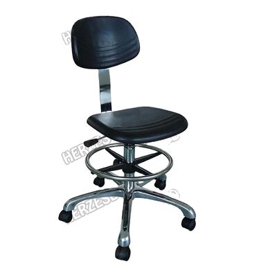 Wholesale PU Rotatable Foam ESD Chair with Footring Anti-Static Stool Laboratory  Office Fabric Cleanroom