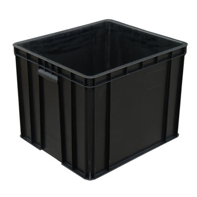 ESD Plastic Storage Box with Lid – Conductive & Anti-Static Crate