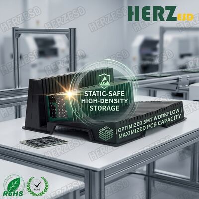 Вращающаяся стойка для циркуляции печатных плат ESD с металлическим каркасом для хранения печатных плат SMT