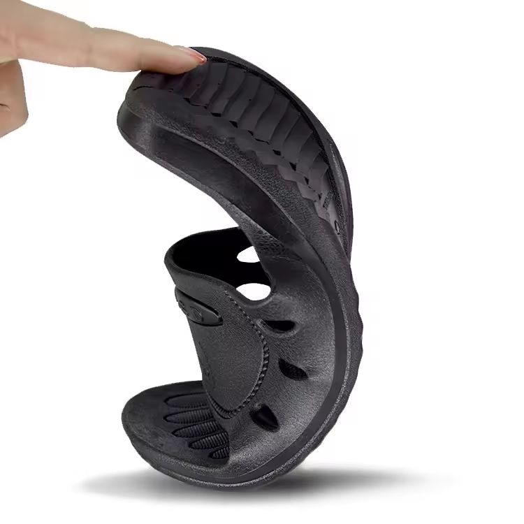 Фабрика ESD Антистатический SPU Сандалии Черный Шесть отверстий Чистая комната Мастерская Безопасность Удобный антискользковый